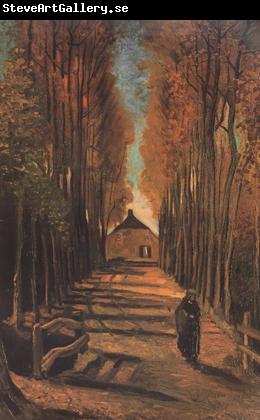 Vincent Van Gogh Avenue of Poplars in Autumn (nn04)